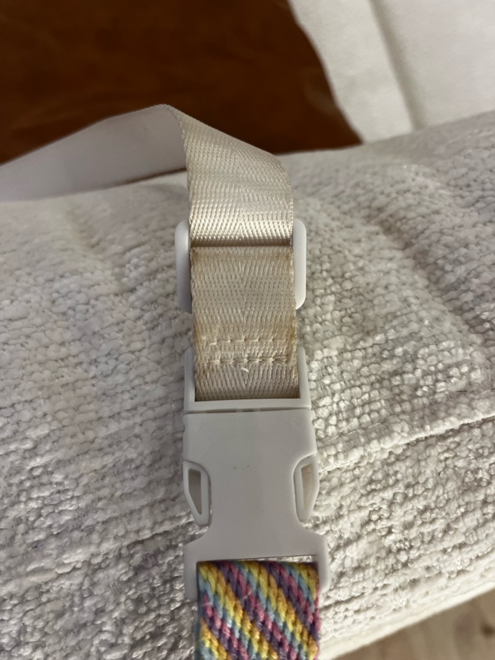 Stoney Clover Lane White Crossbody Belt Bag with Gold Zipper - Picture 5 of 5